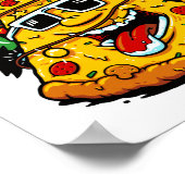 Pizza Tree Weihnachten Lights Merry Crustmas Weihn Poster (Ecke)