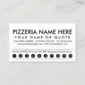 Pizza-Treuekarte Treuekarte (Rückseite)