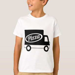 Pizza Truck Lokale Zustellung Mitarbeiter Einheitl T-Shirt