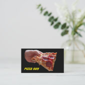 Pizza Typ Pizza Lieferservice als Pizza Taxi Taxi Visitenkarte (Stehend Vorderseite)