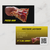 Pizza Typ Pizza Lieferservice als Pizza Taxi Taxi Visitenkarte (Vorne/Hinten)