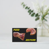 Pizza Typ Pizza Lieferservice als Pizza Taxi Taxi Visitenkarte (Stehend Vorderseite)
