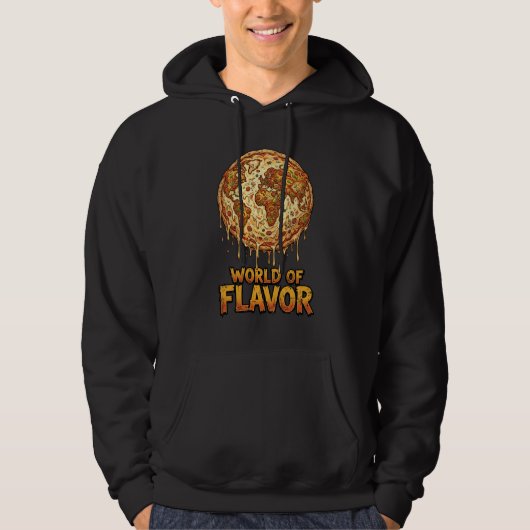 Pizza-Überlastungsplanet Hoodie (Vorderseite)