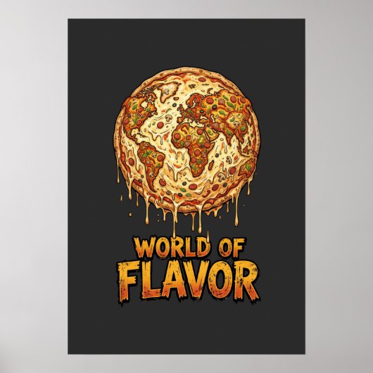Pizza-Überlastungsplanet Poster (Vorne)