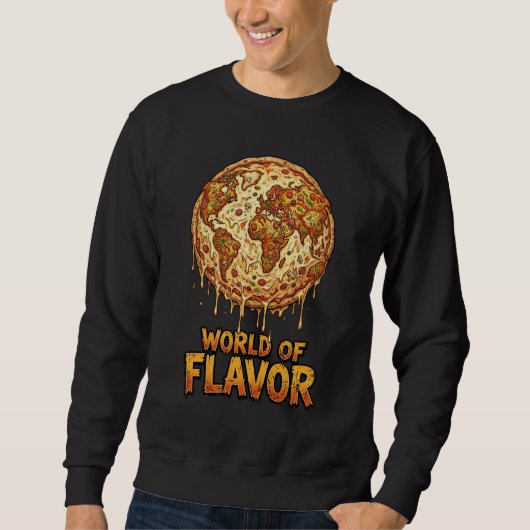 Pizza-Überlastungsplanet Sweatshirt (Vorderseite)
