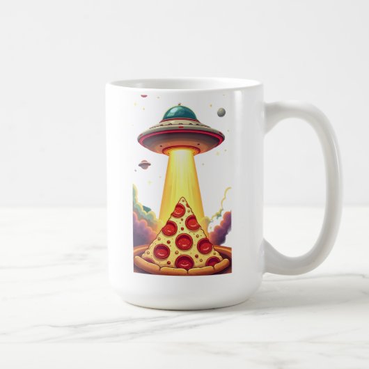 Pizza UFO Abduction Kaffeetasse (Rechts)
