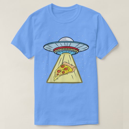 Pizza Ufo Abduction Pizza Lover T - Shirt (Design vorne)