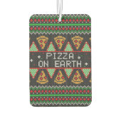 Pizza Ugly Christmas Sweater Autolufterfrischer (Rückseite)