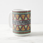 Pizza Ugly Christmas Sweater Kaffeetasse (Vorderseite Links)