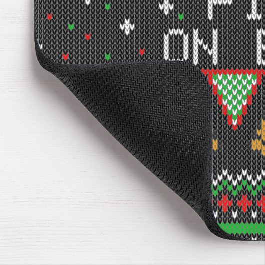 Pizza Ugly Christmas Sweater Mousepad (Ecke)
