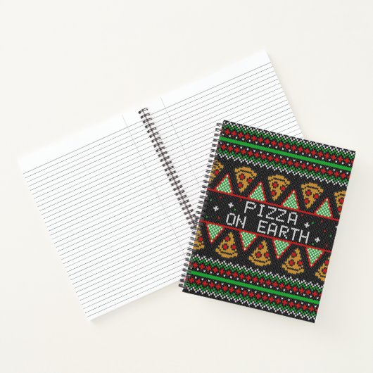 Pizza Ugly Christmas Sweater Notizblock (Innenseite)