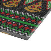 Pizza Ugly Christmas Sweater Schneidebrett (Ecke)
