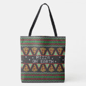 Pizza Ugly Christmas Sweater Tasche (Vorderseite)