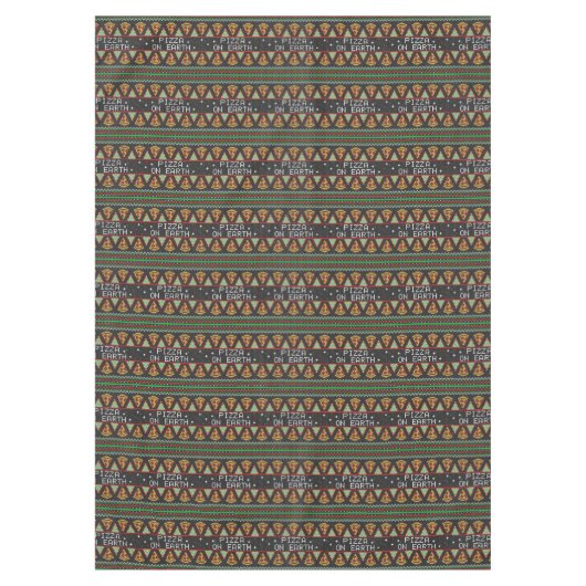 Pizza Ugly Christmas Sweater Tischdecke (Vorderseite)