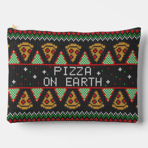 Pizza Ugly Christmas Sweater Zubehörtasche