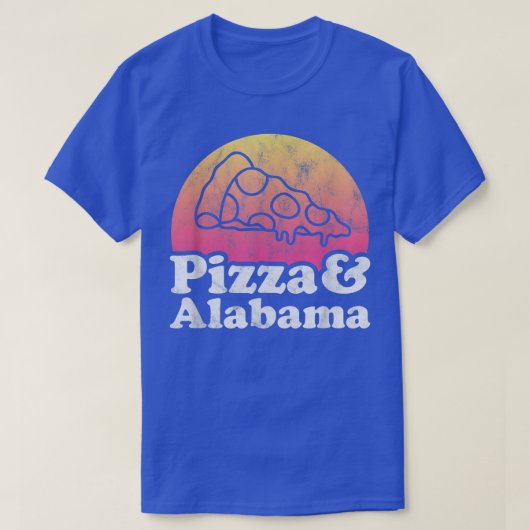Pizza und Alabama T-Shirt (Design vorne)