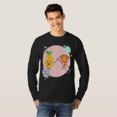 Pizza und Ananas Niemand muss Hawaii F kennen T-Shirt (Vorne ganz)