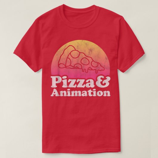 Pizza und Animator oder Animator T-Shirt (Design vorne)