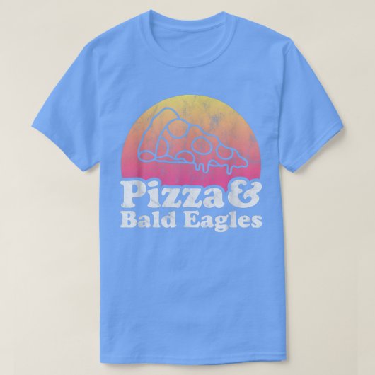 Pizza und Bald-Adler oder Bald-Adler-T - Shirt (Design vorne)