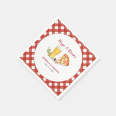 Pizza und Bier Lässige Paare Dusche Serviette (Ecke)