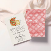 Pizza und Bier Lässige Paare Kinderdusche Einladung