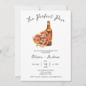 Pizza und Bier Perfekte Partnerschaft Partner Einladung (Vorderseite)