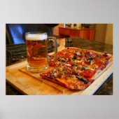 Pizza und Bier Poster (Vorne)