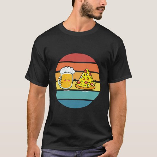 Pizza und Bier T-Shirt (Vorderseite)