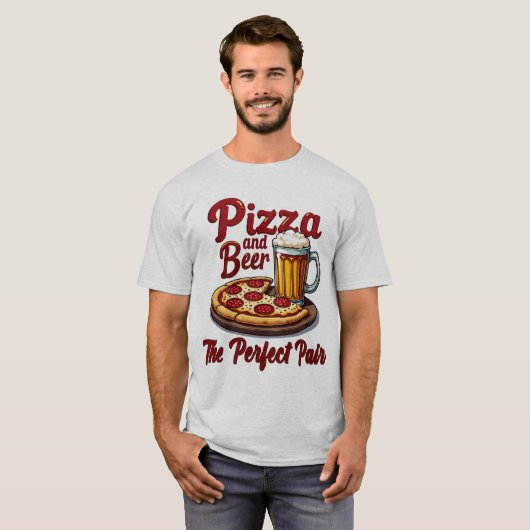 Pizza und Bier T - Shirt - Das perfekte T-Shirt (Vorne ganz)