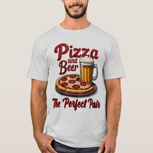 Pizza und Bier T - Shirt - Das perfekte T-Shirt (Vorderseite)