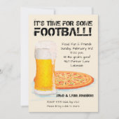 Pizza und Bierfußball Einladung (Vorderseite)