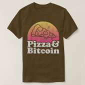Pizza und Bitcoin oder Crypto  T-Shirt (Design vorne)