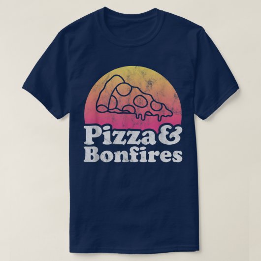 Pizza und Bonfire oder Bonfire T-Shirt (Design vorne)