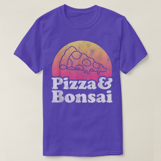 Pizza und Bonsai Tree T-Shirt (Design vorne)