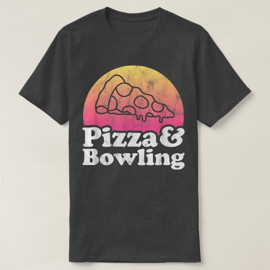 Pizza und Bowling T-Shirt (Design vorne)