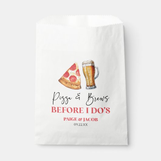 Pizza und Bräune bevor ich Probe essen Geschenktütchen (Vorderseite)