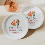 Pizza und Bräune bevor ich Probe essen Pappteller<br><div class="desc">Das ist eine Pizza und Brüche bevor ich es tue! Bier Hochzeit Probe Dinner Papier Teller!</div>