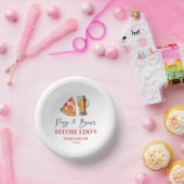 Pizza und Bräune bevor ich Probe essen Pappteller (Party)