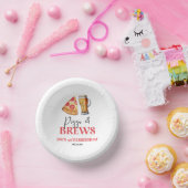 Pizza und Brews Beer Glass Geburtstagsparty Pappteller (Party)