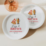 Pizza und Brews Beer Glass Geburtstagsparty Pappteller<br><div class="desc">Dies ist eine Pizza und Brews Bierglas Geburtstagsparty Paper Teller!</div>