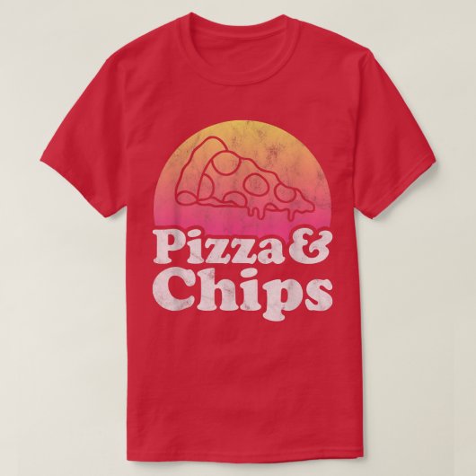 Pizza und Chips T-Shirt (Design vorne)
