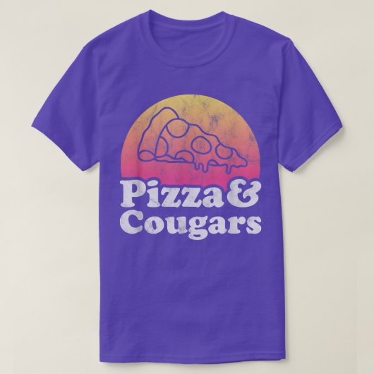 Pizza und Cougars oder Cougar  T-Shirt (Design vorne)