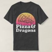 Pizza und Drachen oder Drachen T-Shirt (Design vorne)