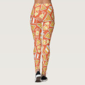 Pizza und Drinks Muster Leggings (Rückseite)