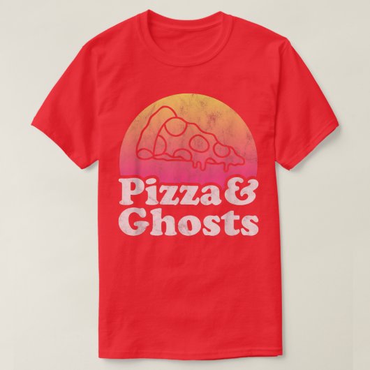Pizza und Geister oder Geist T-Shirt (Design vorne)