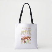 Pizza und Horror Movie Lover Halloween-Party Outfi Tasche (Vorderseite)