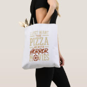 Pizza und Horror Movie Lover Halloween-Party Outfi Tasche (Von Nahem)
