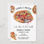 Pizza und Liebe Einladung (Vorderseite)