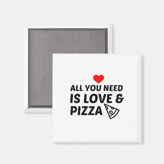 PIZZA UND LIEBE MAGNET (Vorderseite/Rückseite)