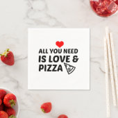 PIZZA UND LIEBE SERVIETTE (Beispiel)